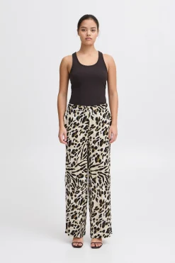 Ichi Hosen>IHMARRAKECH Casual Hose CaribouAnimalAop