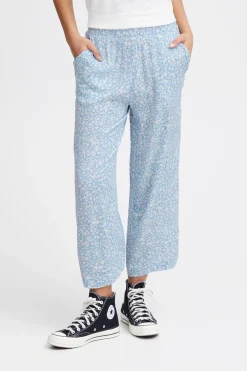 Ichi Hosen>IHMARRAKECH Hose DellaRobbiaBlueFlowerAop