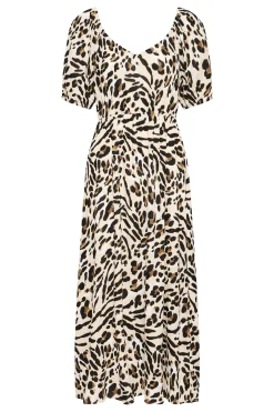 Ichi Kleider>IHMARRAKECH Kleid CaribouAnimalAop