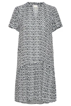 Ichi Kleider>IHMARRAKECH Kleid TotalEclipseIkatTileAop