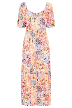Ichi Kleider>IHMARRAKECH Kleid GeraniumMultiIkatAop