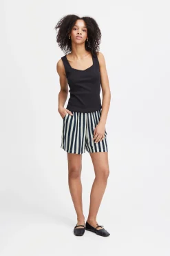 Ichi Kurze Hosen>IHMARRAKECH Shorts TotalEclipseStripeAop