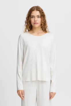 Ichi T-shirts>IHMATHILDE T-shirt ChampagneSilver