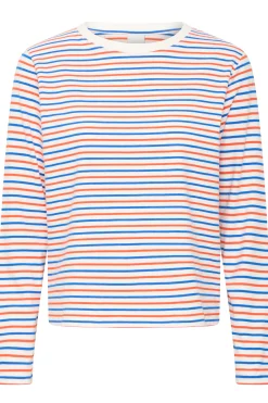 Ichi T-shirts>IHMIRA Langarm-Shirt CloudDancerw.Multi
