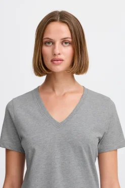 Ichi Basics | T-shirts>IHPALMER T-shirt Greymelange