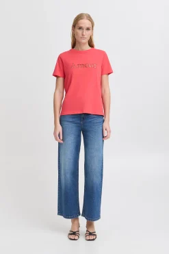 Ichi T-shirts>IHPENDO T-shirt Geranium