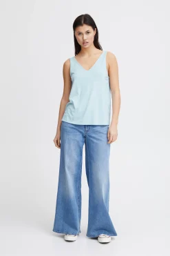Ichi T-shirts>IHREBEL Top CashmereBlue