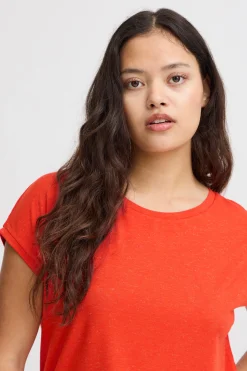 Ichi T-shirts>IHREBEL T-shirt Orange.com