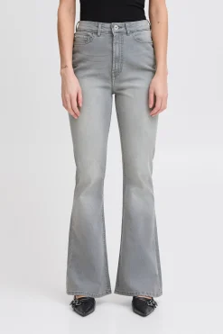 Ichi Jeans>IHTWIGGY FLAIRED HIGH WAIST Jeans Lightgreywash