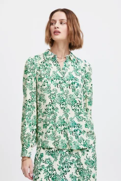 Atelier Rêve Hemden>IRNOELLA Hemd PepperGreenFlower