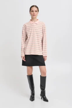 Ichi T-shirts>IXBECKY Poloshirt StrawberryCream