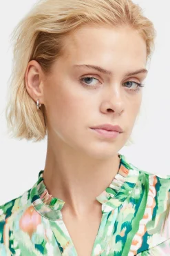 Ichi Blusen>IXKORINA Bluse GreenbriarPrint