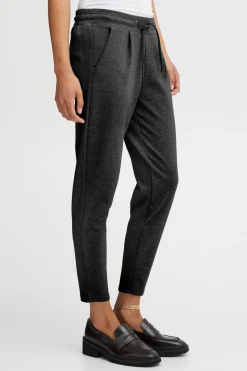 Ichi Basics | Hosen>KateIH Hose - cropped DarkGreyMelange