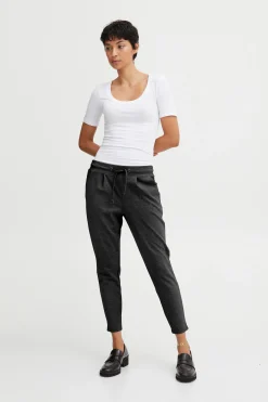 Ichi Basics | Hosen>KateIH Hose - cropped DarkGreyMelange
