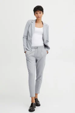 Ichi Basics | Hosen>KateIH Hose - cropped GreyMelange